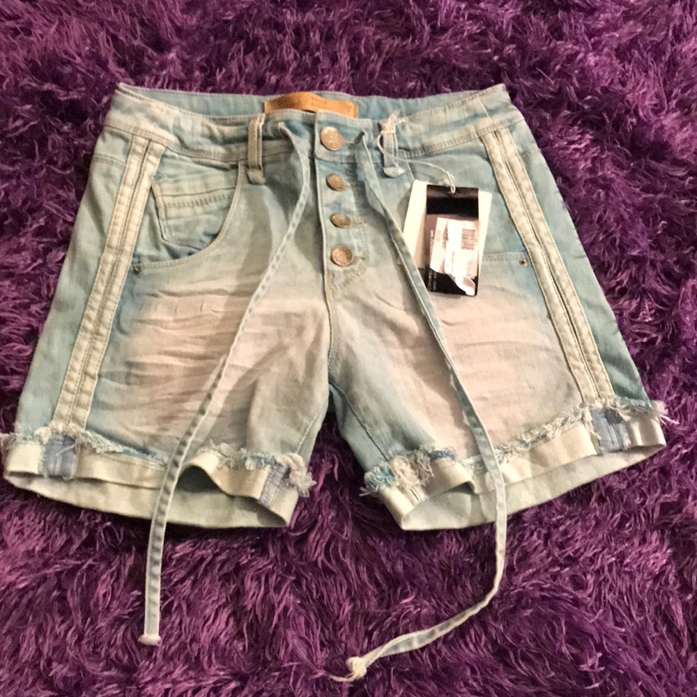 Bianco Long Jeans Shorts